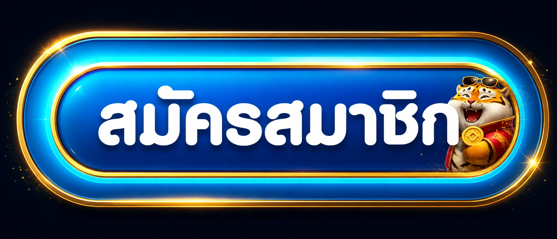ปุ่มสมัครสมาชิก PREMIUM8 โทนฟ้าและทอง